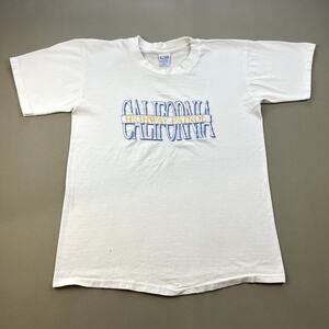 Vintage California Highway Patrol T-Shirt Adult Small White Police CHP USA 90s